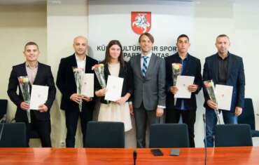 Kūno kultūros ir sporto departamentas prie Lietuvos Respublikos vyriausybės pagerbė LKF sportininkus